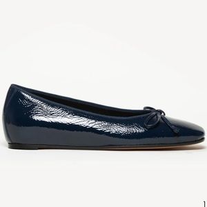 M. Gemi Navy Patent Leather Flats